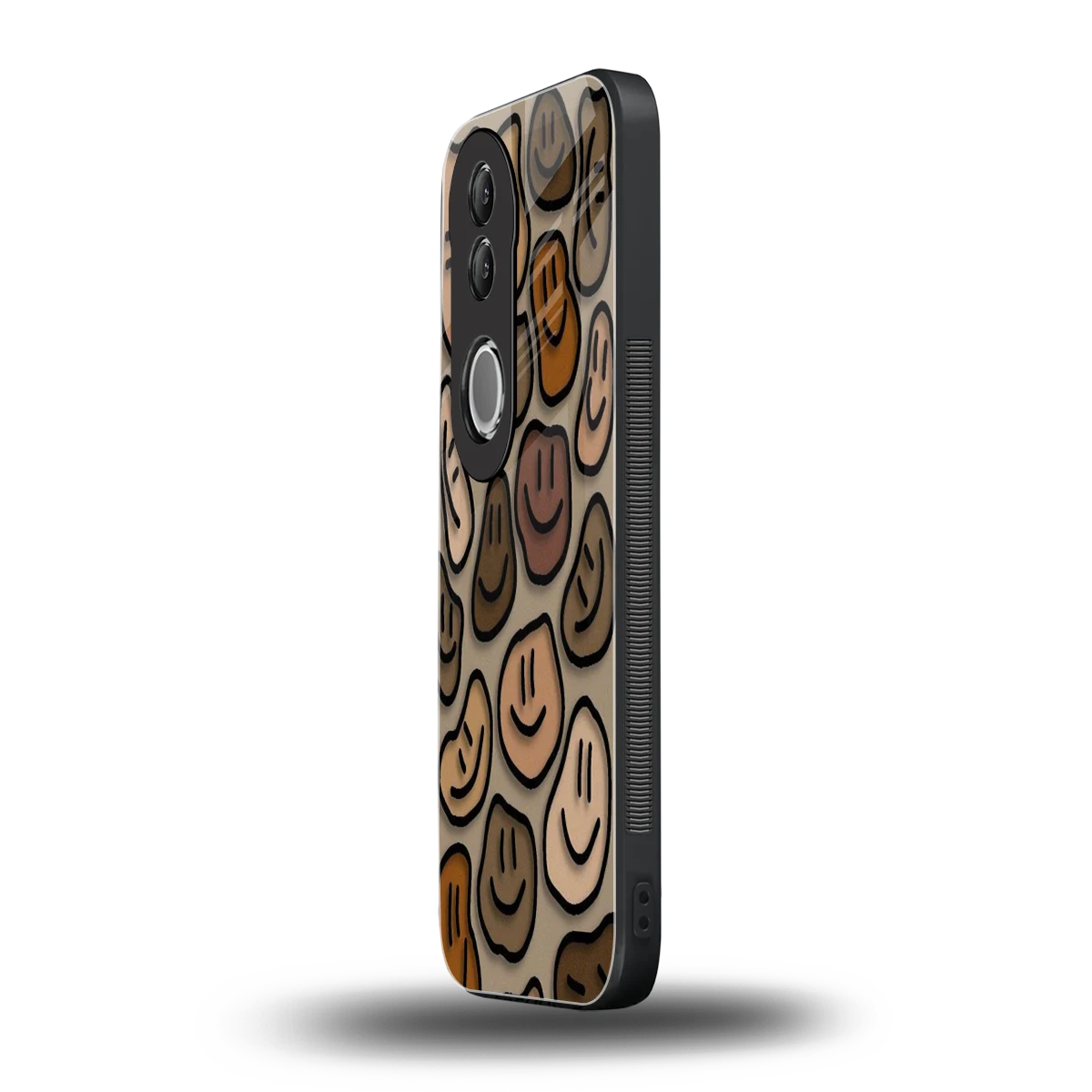 Toasty Brown Smileys vivo v50 mobile cover | shockproof glass phone case
