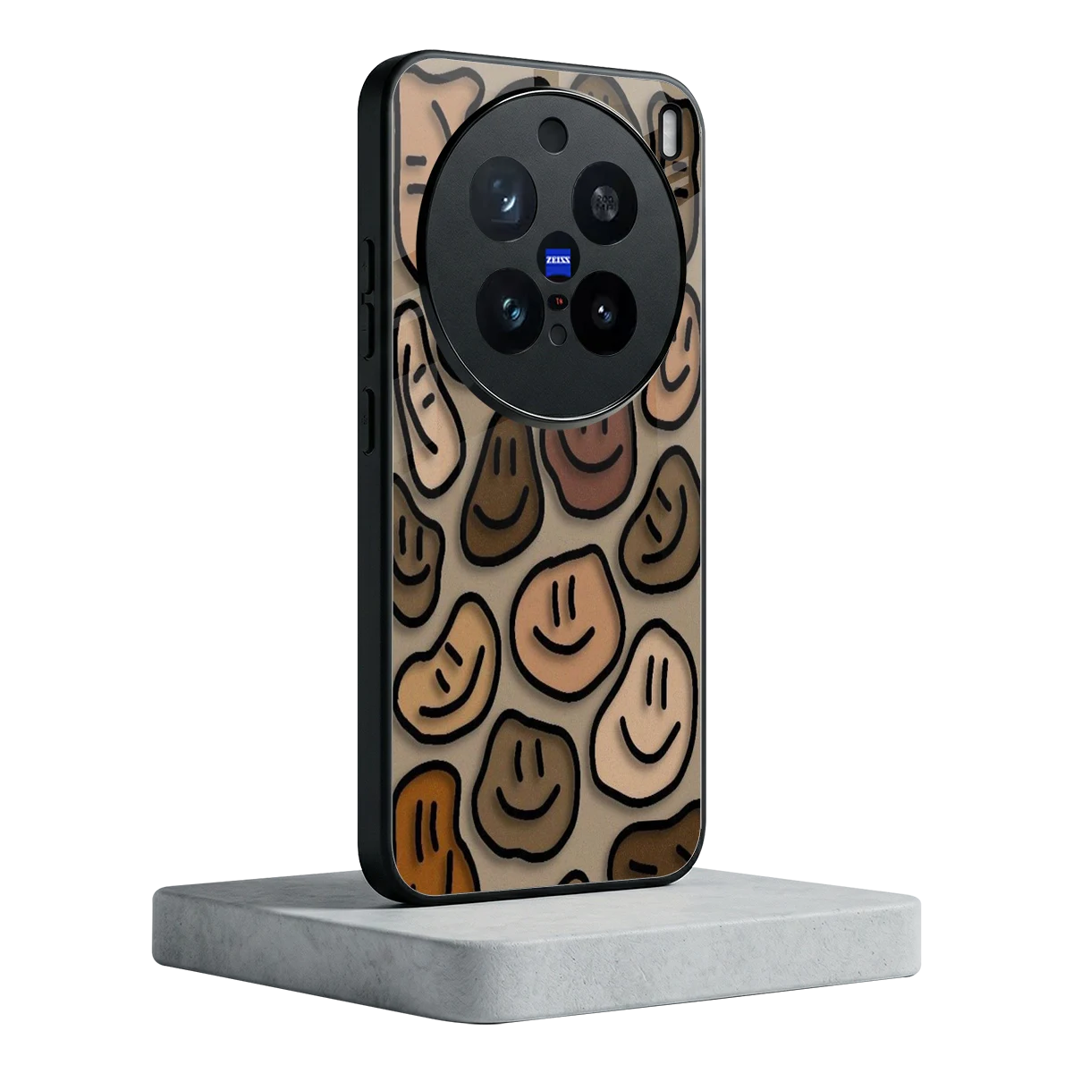 Toasty Brown Smileys vivo x200 pro mobile cover | shockproof glass phone case