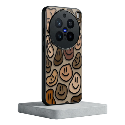 Toasty Brown Smileys vivo x200 pro mobile cover | shockproof glass phone case