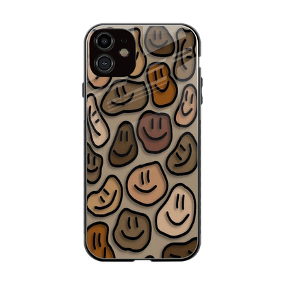 Toasty Brown Smileys back phone cover | glass case for iphone 11