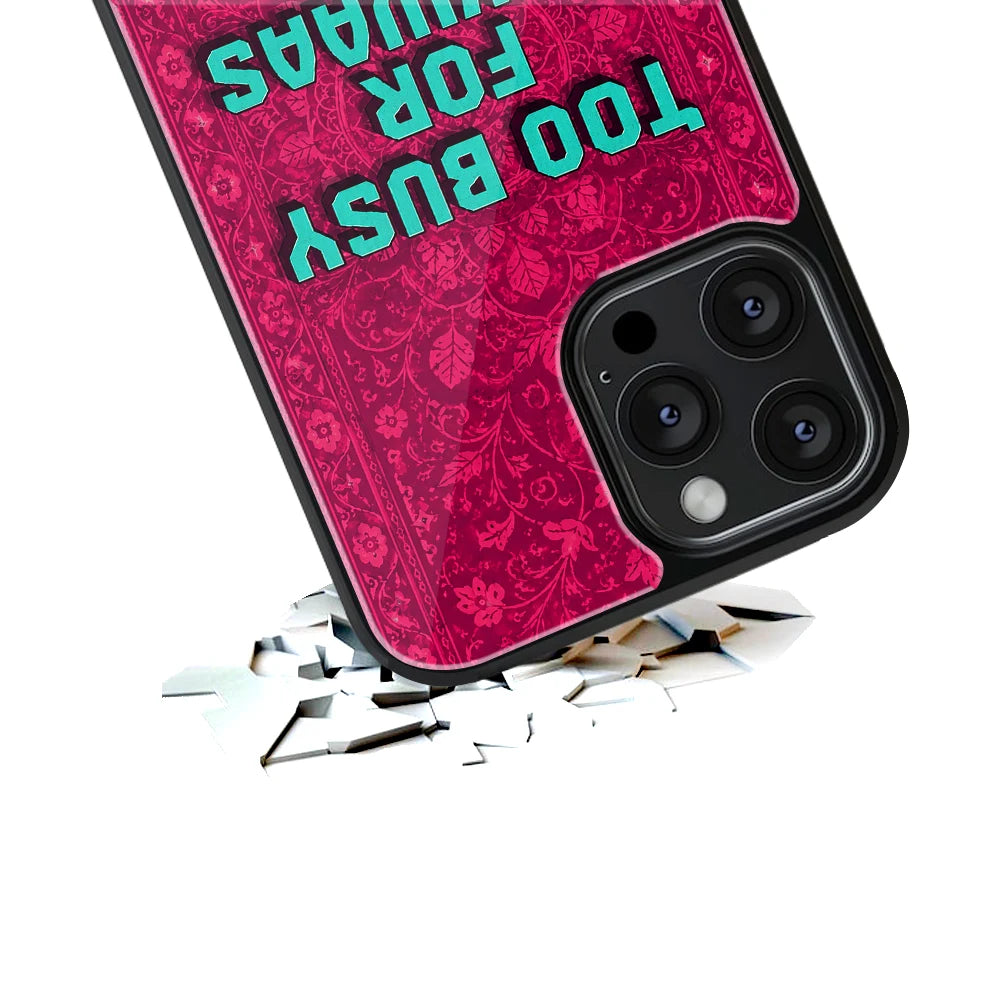 Durable Glass Back Mobile Case for iPhone, Samsung, OnePlus, Google Pixel, Redmi, Vivo, Oppo
