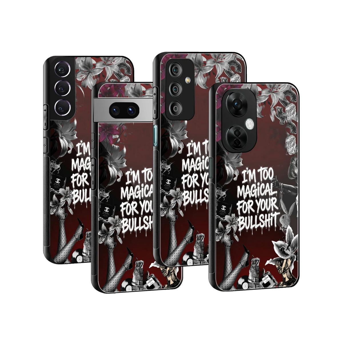 Stylish Glass Back Case for All Smartphones iPhone, Samsung, OnePlus, Pixel, Redmi, Oppo, Vivo, Motorola