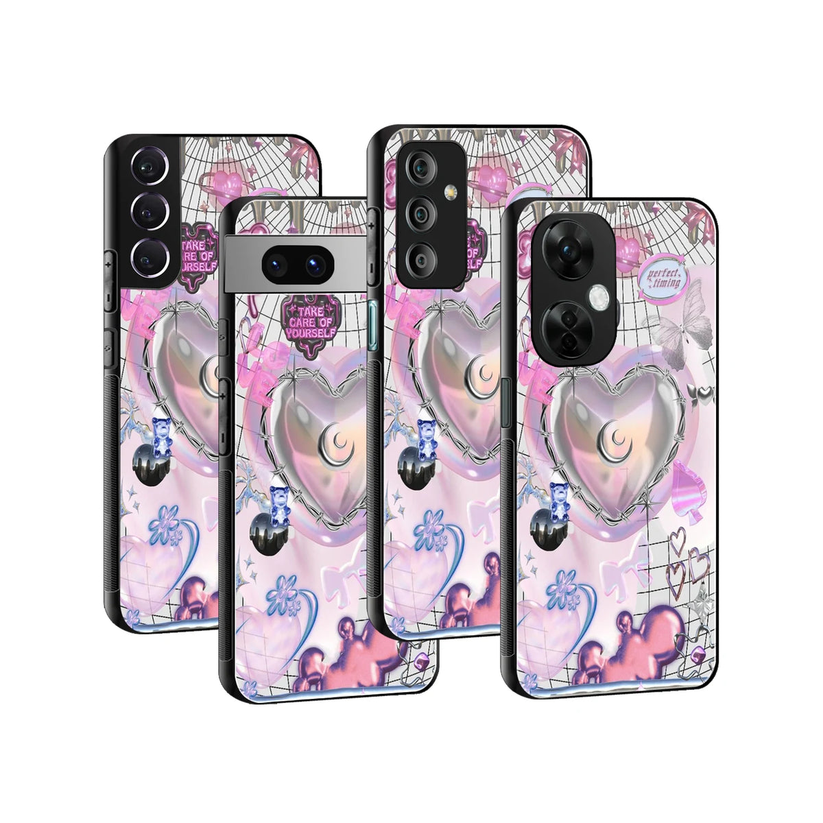 Stylish Glass Back Case for All Smartphones iPhone, Samsung, OnePlus, Pixel, Redmi, Oppo, Vivo, Motorola