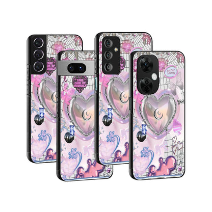Stylish Glass Back Case for All Smartphones iPhone, Samsung, OnePlus, Pixel, Redmi, Oppo, Vivo, Motorola