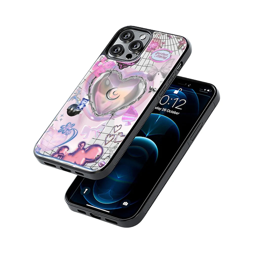 Protective Glass Back Phone Case Compatible with iPhone, Samsung, OnePlus, Pixel & More