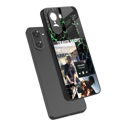 Travis Scott sleek oneplus nord ce5 5g cover with tempered glass back and TPU edges