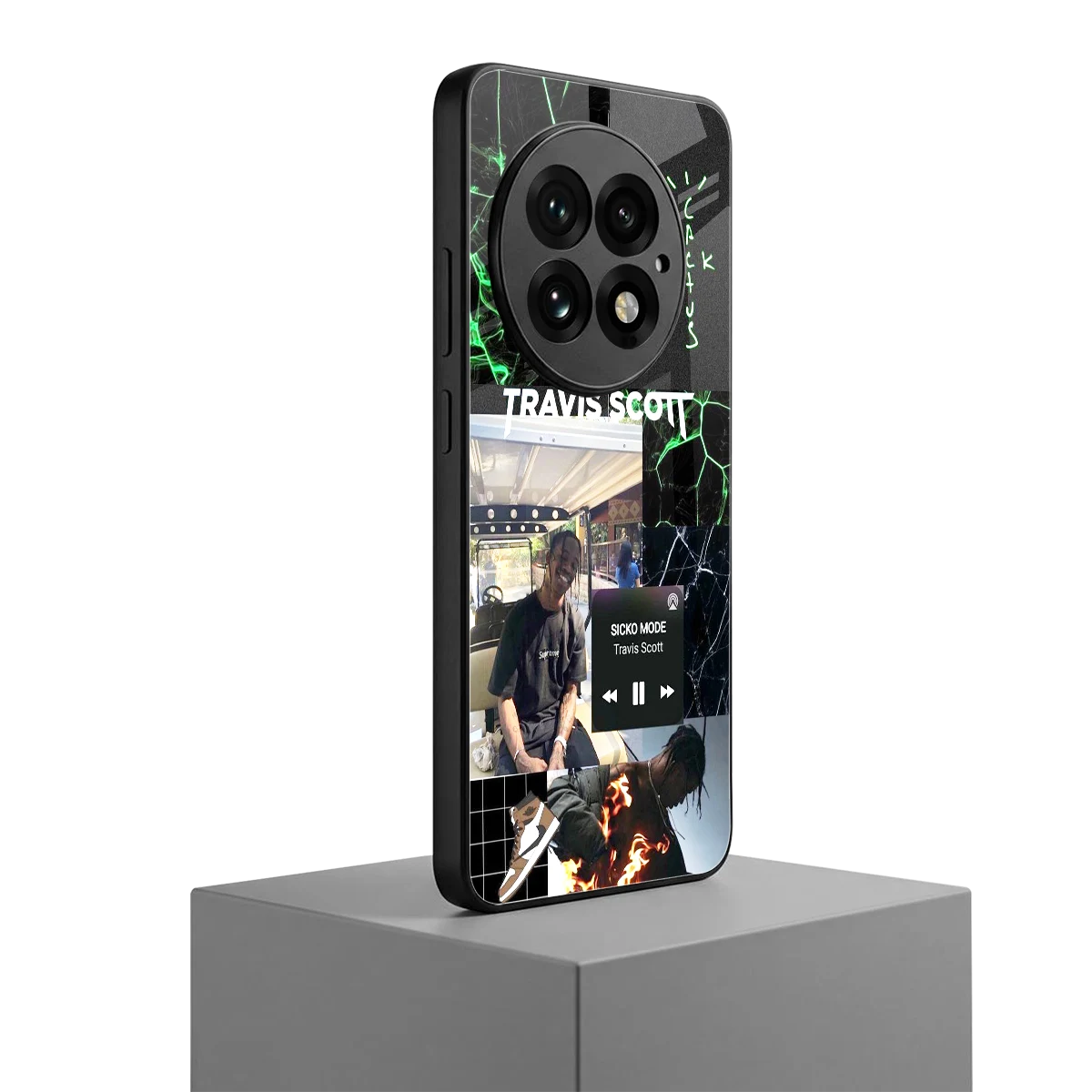 Travis Scott oneplus 13 mobile cover | shockproof glass phone case