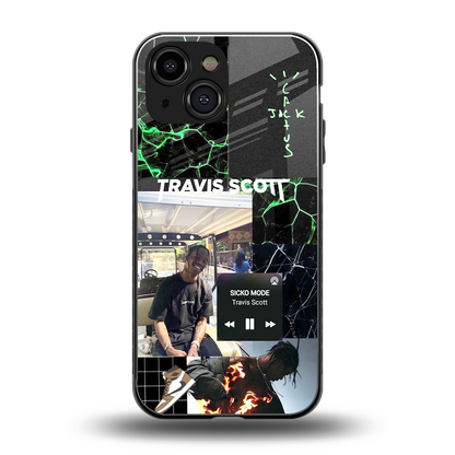 Travis Scott back phone cover | glass case for iphone 13 mini