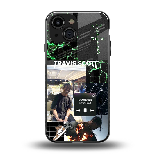Travis Scott back phone cover | glass case for iphone 13 mini