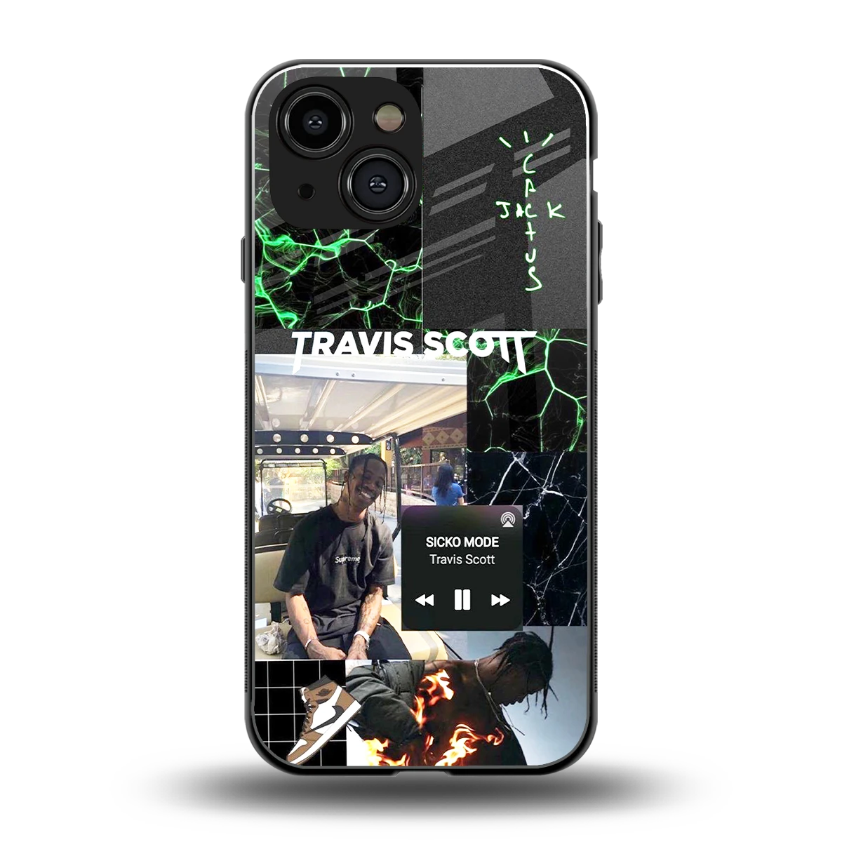 Travis Scott back phone cover | glass case for iphone 12 mini