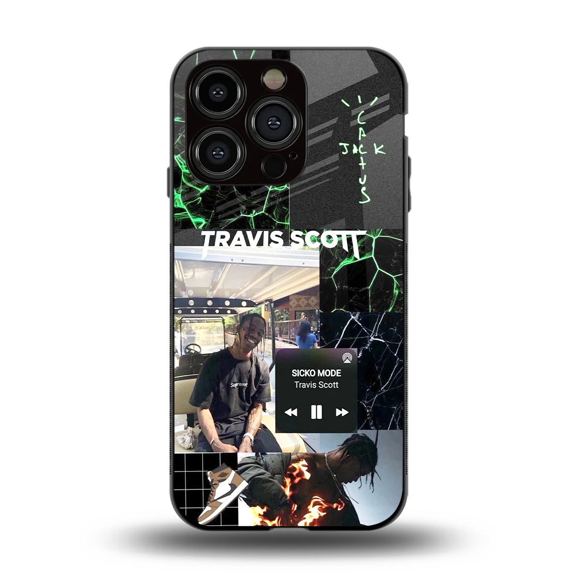 Travis Scott back phone cover | glass case for iphone 13 pro