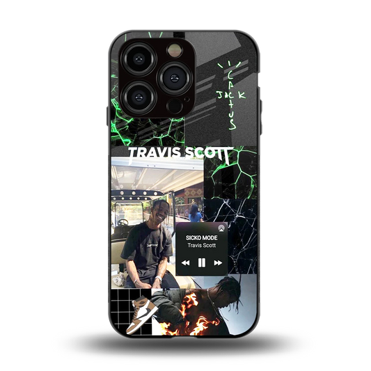 Travis Scott back phone cover | glass case for iphone 13 pro