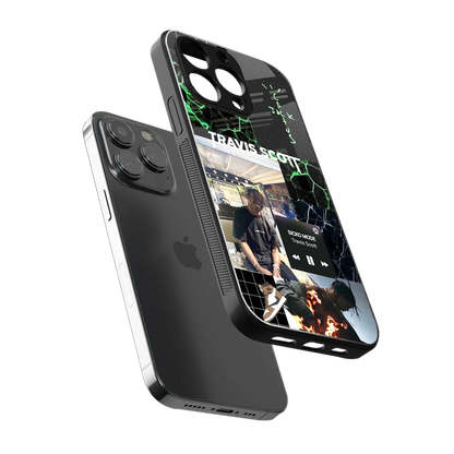 Travis Scott sleek iphone 13 pro cover with tempered glass back and TPU edges