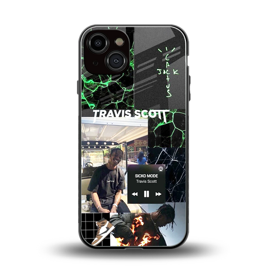 Travis Scott back phone cover | glass case for iphone 14