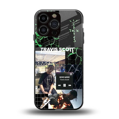 Travis Scott back phone cover | glass case for iphone 15 pro max