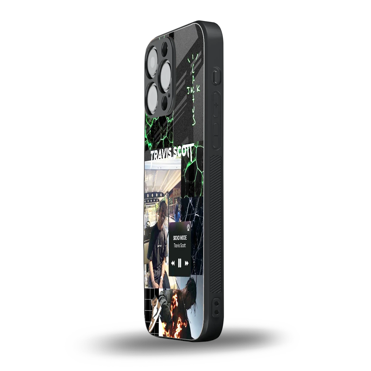 Travis Scott iphone 15 pro max mobile cover | shockproof glass phone case