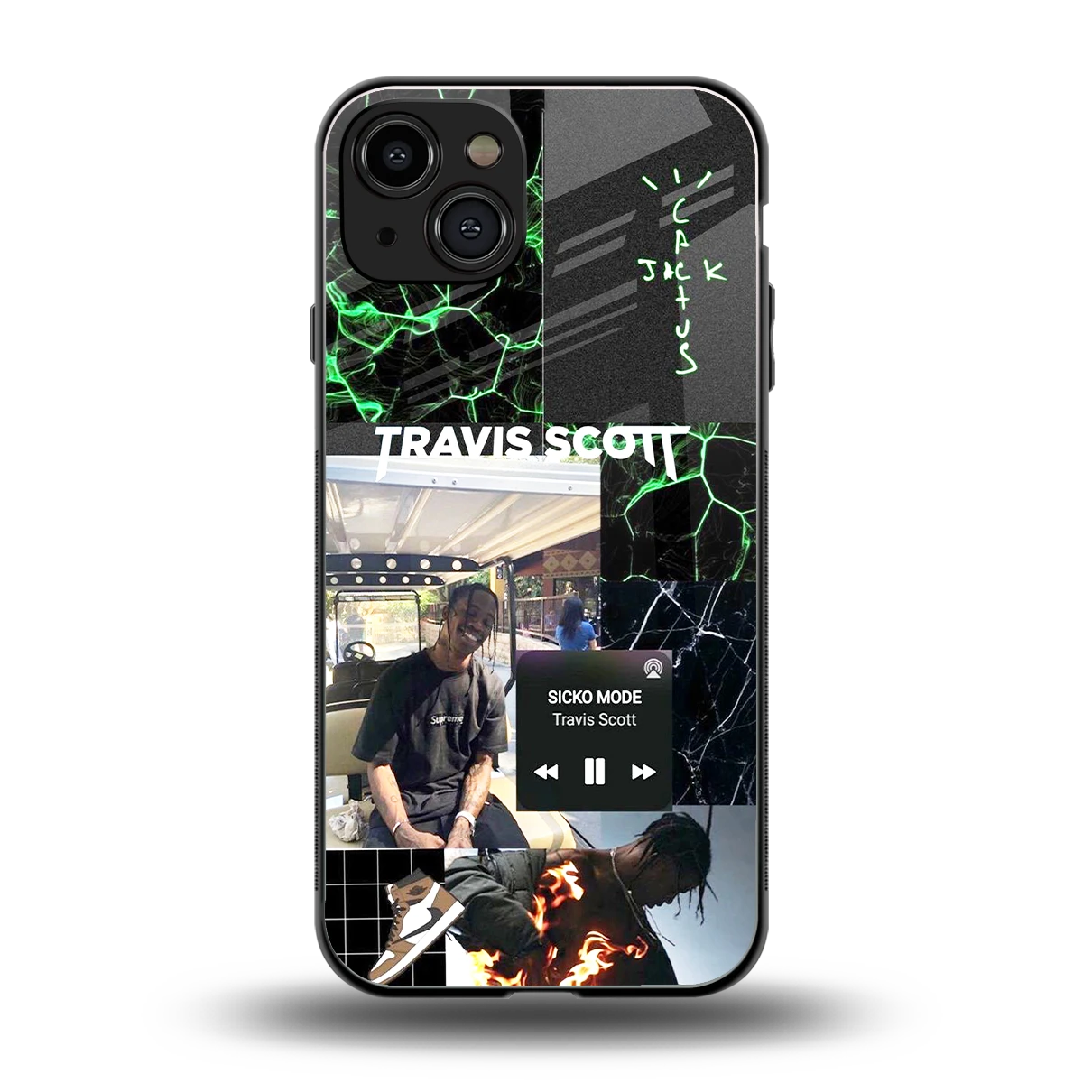 Travis Scott back phone cover | glass case for iphone 15