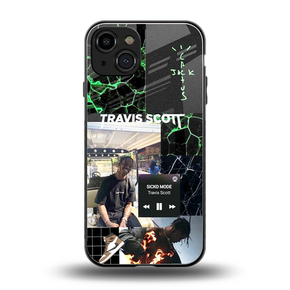 Travis Scott back phone cover | glass case for iphone 15