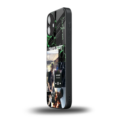 Travis Scott iphone 16 plus mobile cover | shockproof glass phone case