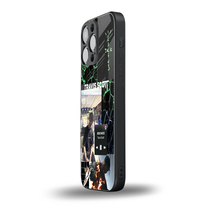 Travis Scott iphone 16 pro max mobile cover | shockproof glass phone case