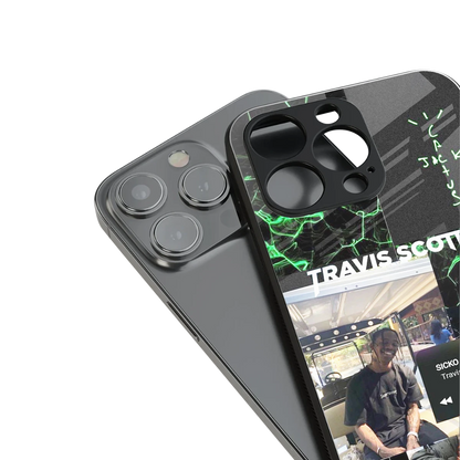 Travis Scott stylish phone case for iphone 17 pro max | glossy glass and slim fit