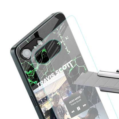 Travis Scott stylish phone case for iphone 16e | glossy glass and slim fit