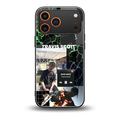 Travis Scott back phone cover | glass case for iphone 17 pro max