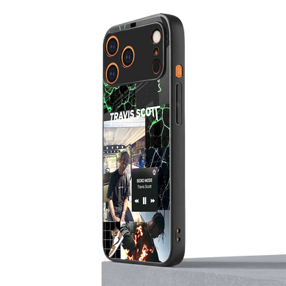 Travis Scott iphone 17 pro max mobile cover | shockproof glass phone case