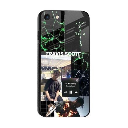 Travis Scott sleek iphone 7 cover with tempered glass back and TPU edges