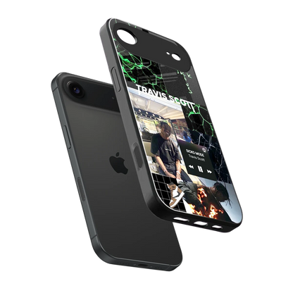Travis Scott sleek iphone air cover with tempered glass back and TPU edges