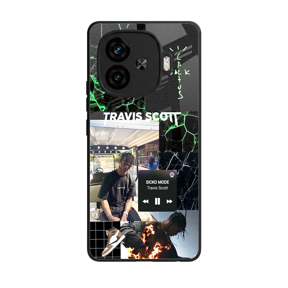 Travis Scott back phone cover | glass case for iqoo neo 10r 5g