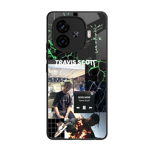 Travis Scott back phone cover | glass case for iqoo neo 10r 5g