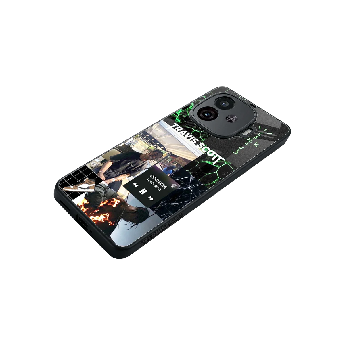 Travis Scott stylish phone case for iqoo neo 10r 5g | glossy glass and slim fit