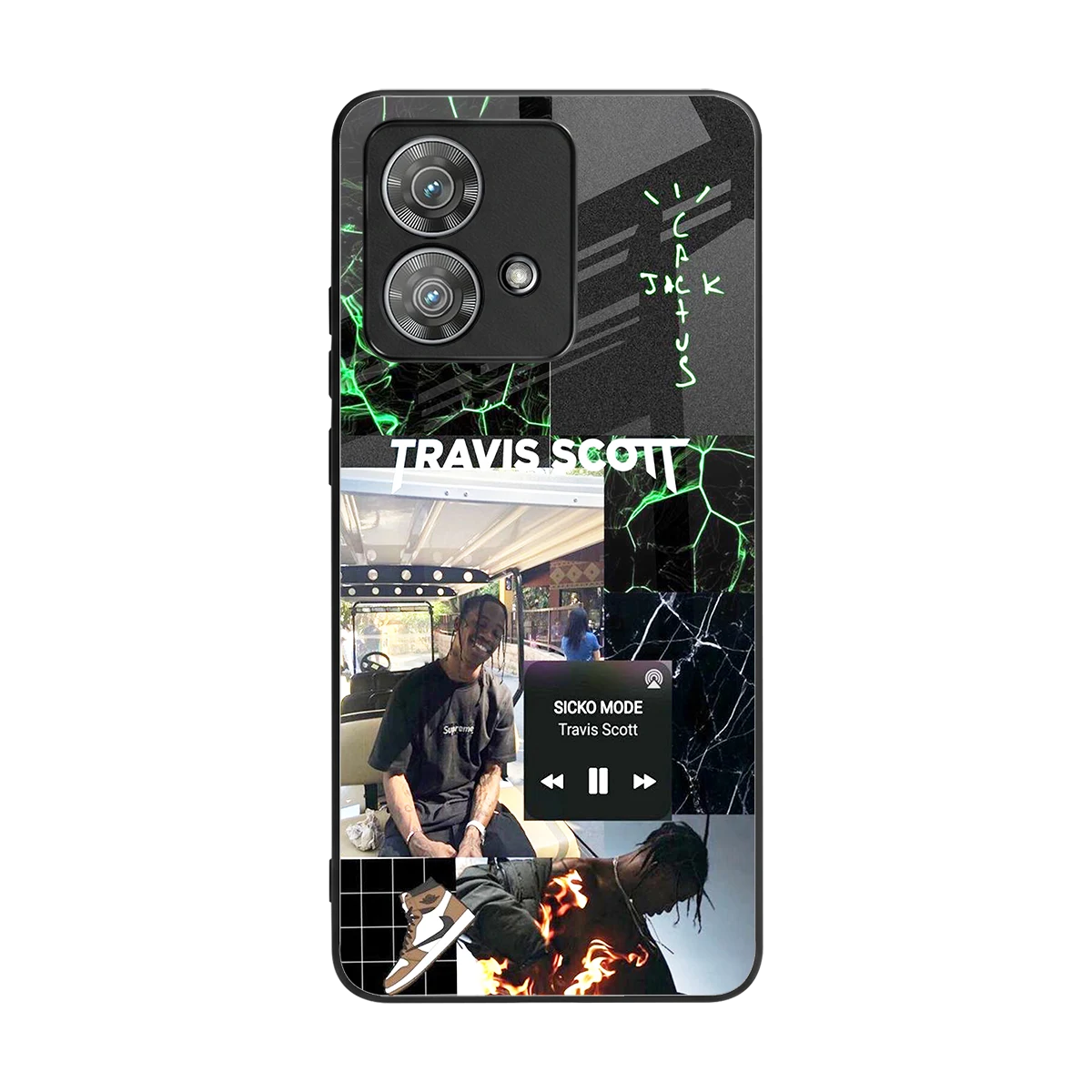 Travis Scott back phone cover | glass case for motorola edge 40 neo 5g