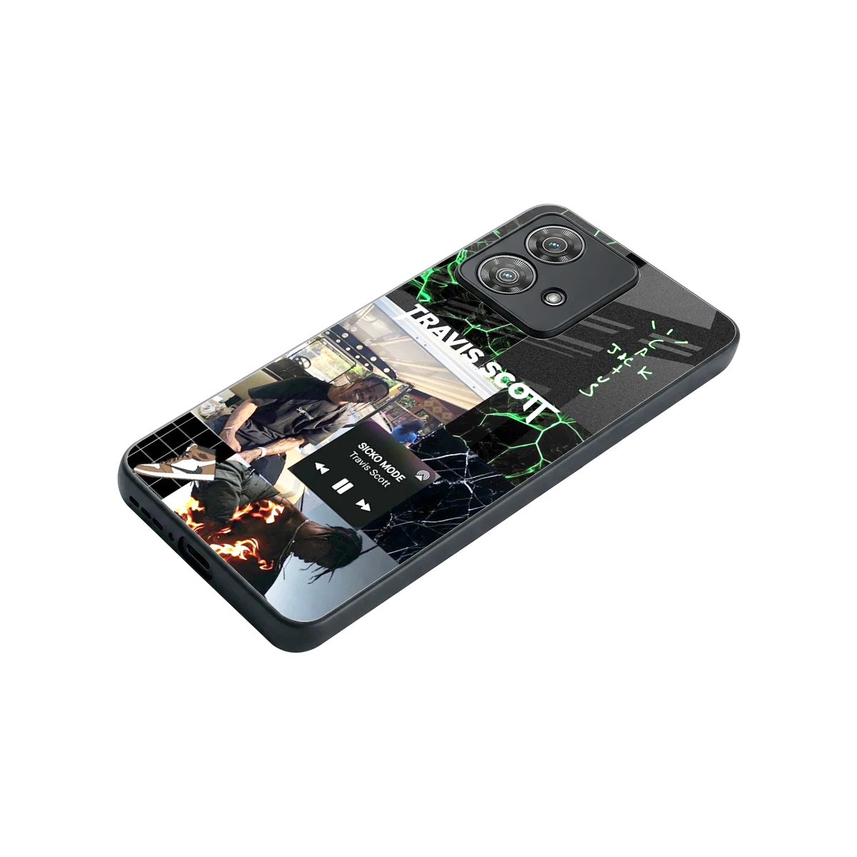 Travis Scott stylish phone case for motorola edge 40 neo 5g | glossy glass and slim fit