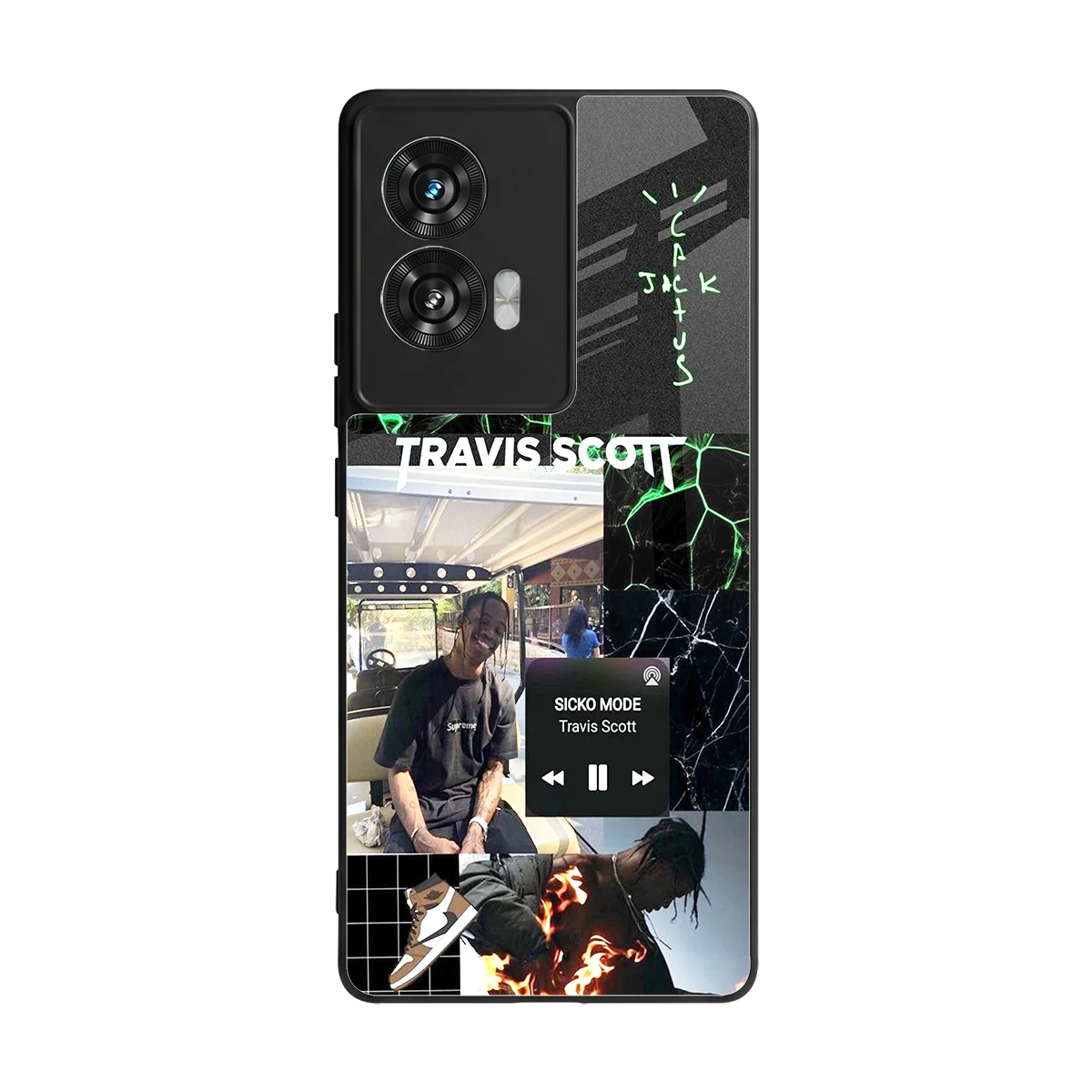Travis Scott back phone cover | glass case for motorola edge 50 fusion