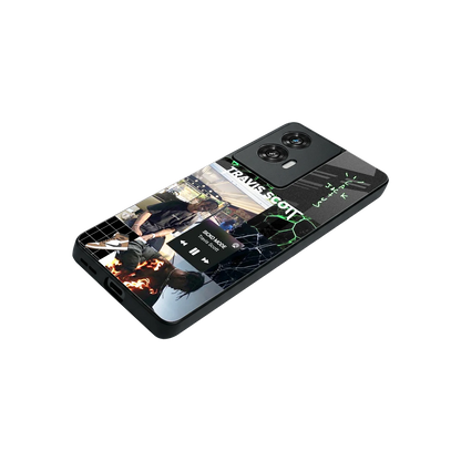 Travis Scott stylish phone case for motorola edge 50 fusion | glossy glass and slim fit