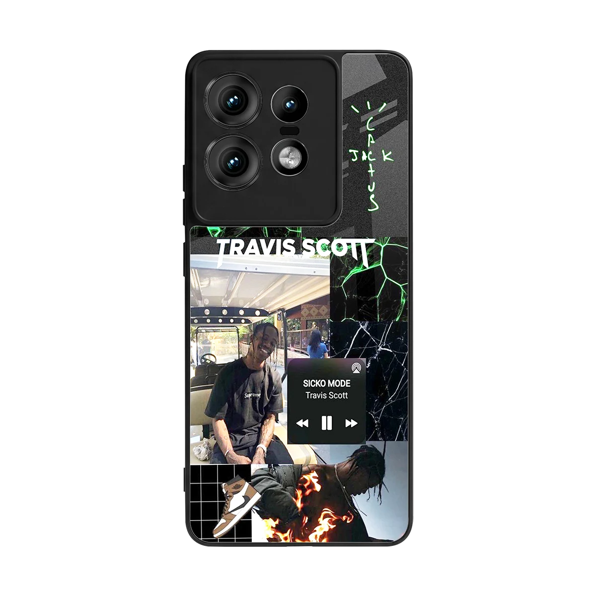 Travis Scott back phone cover | glass case for motorola edge 50 pro
