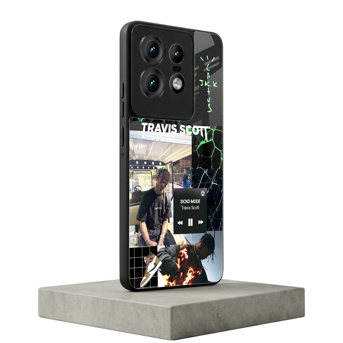 Travis Scott motorola edge 50 pro mobile cover | shockproof glass phone case