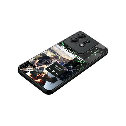 Travis Scott stylish phone case for motorola edge 50 pro | glossy glass and slim fit