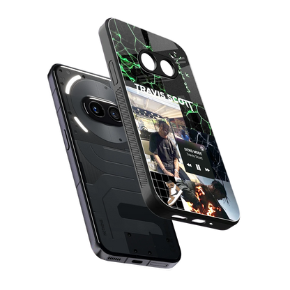 Travis Scott sleek nothing phone 2a cover with tempered glass back and TPU edges