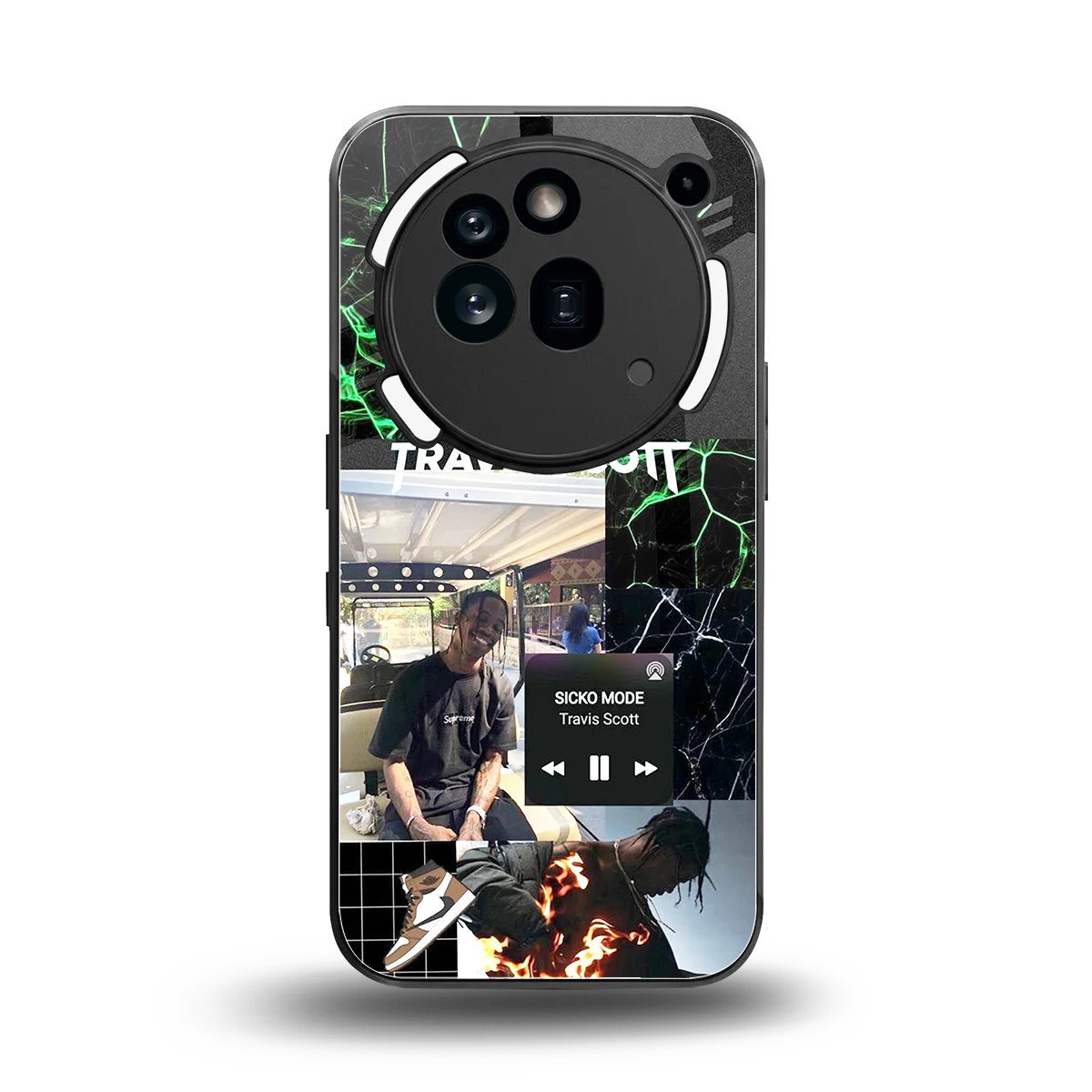 Travis Scott back phone cover | glass case for nothing phone 3a pro