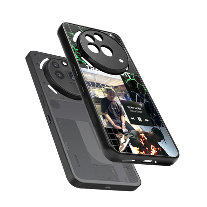 Travis Scott sleek nothing phone 3a pro cover with tempered glass back and TPU edges