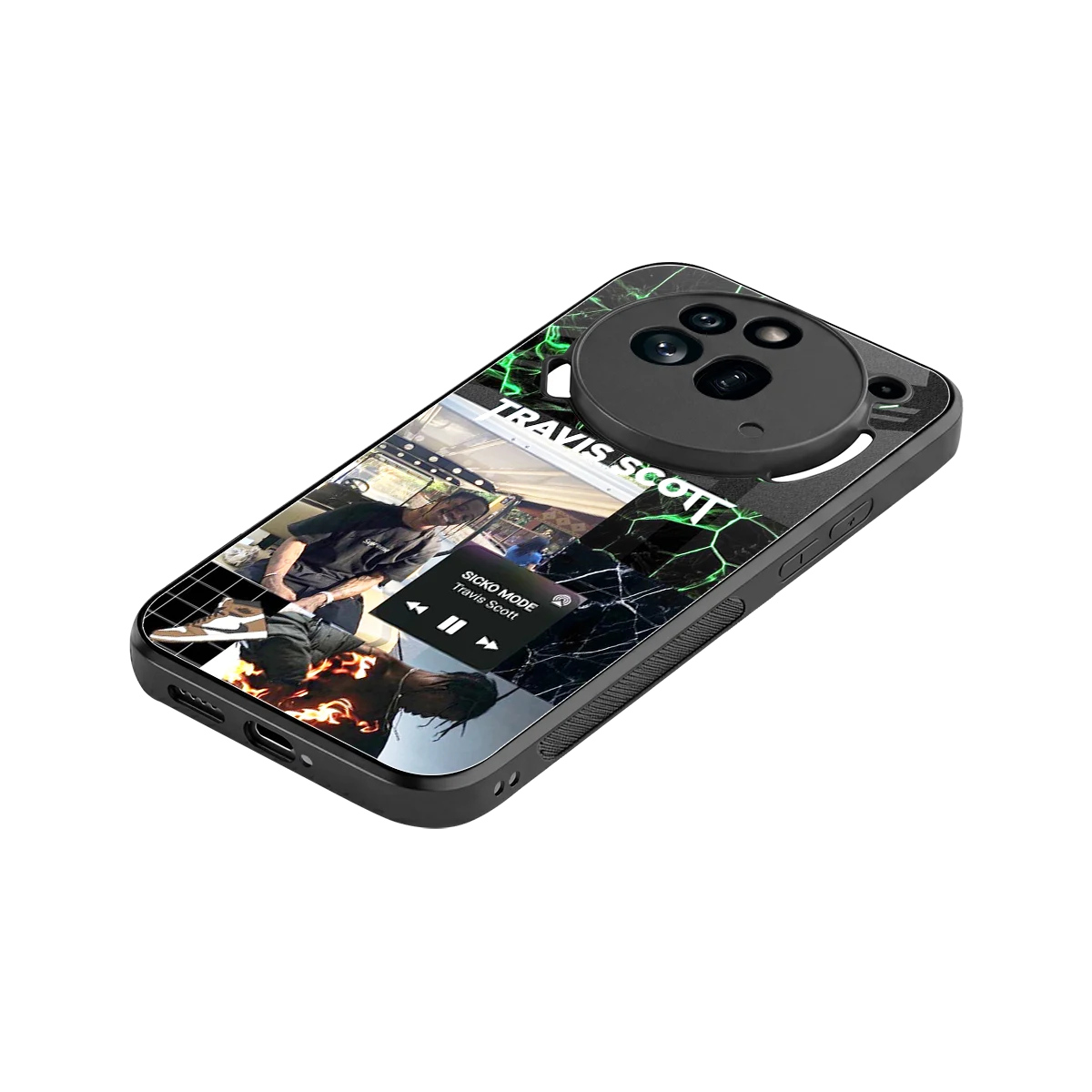 Travis Scott stylish phone case for nothing phone 3a pro | glossy glass and slim fit