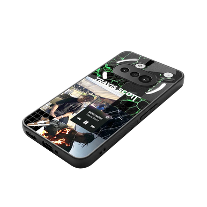 Travis Scott stylish phone case for nothing phone 3a | glossy glass and slim fit