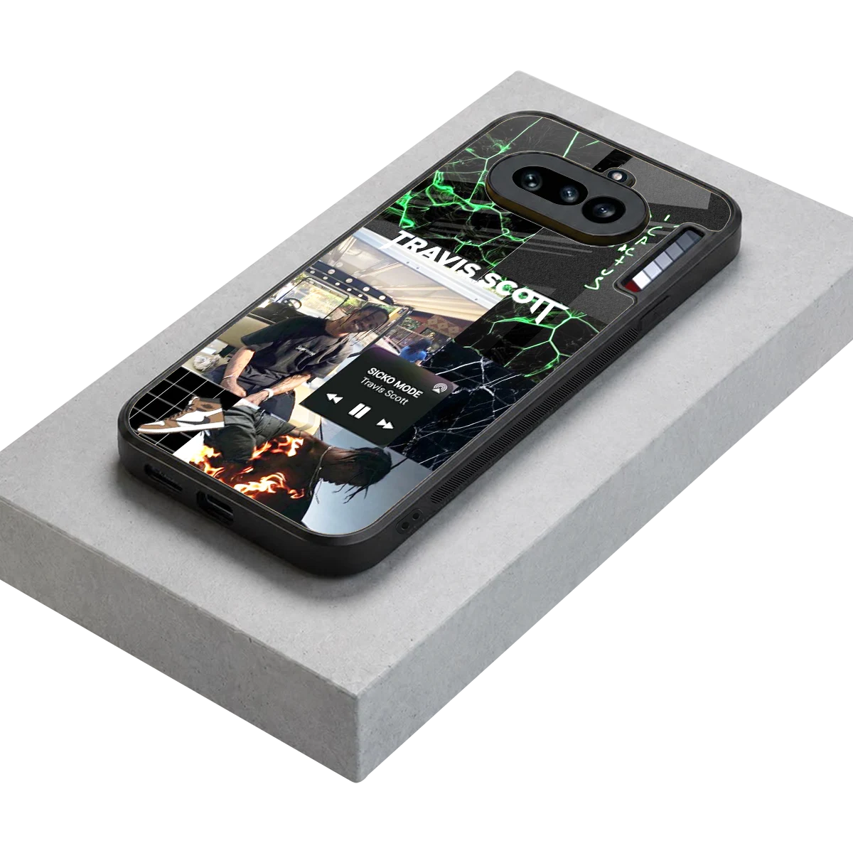 Travis Scott stylish phone case for nothing phone 4a | glossy glass and slim fit