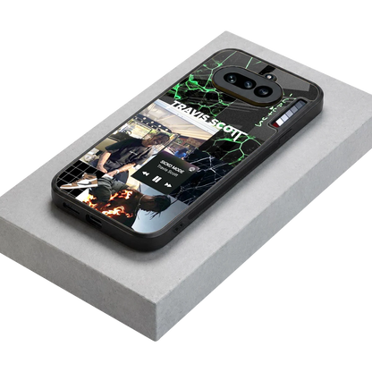 Travis Scott stylish phone case for nothing phone 4a | glossy glass and slim fit