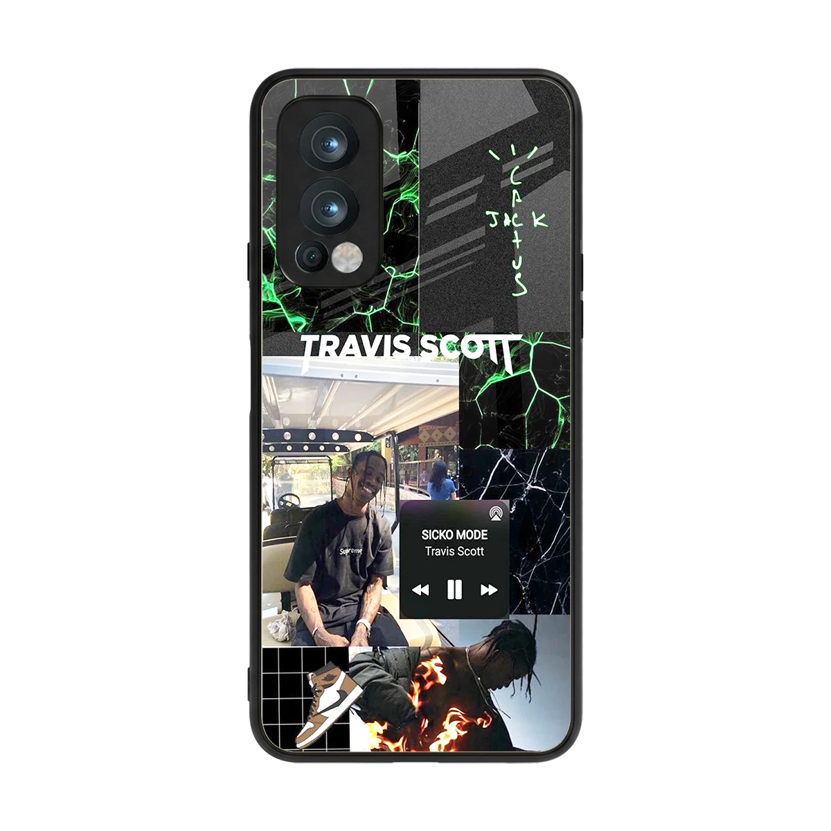 Travis Scott back phone cover | glass case for oneplus nord 2