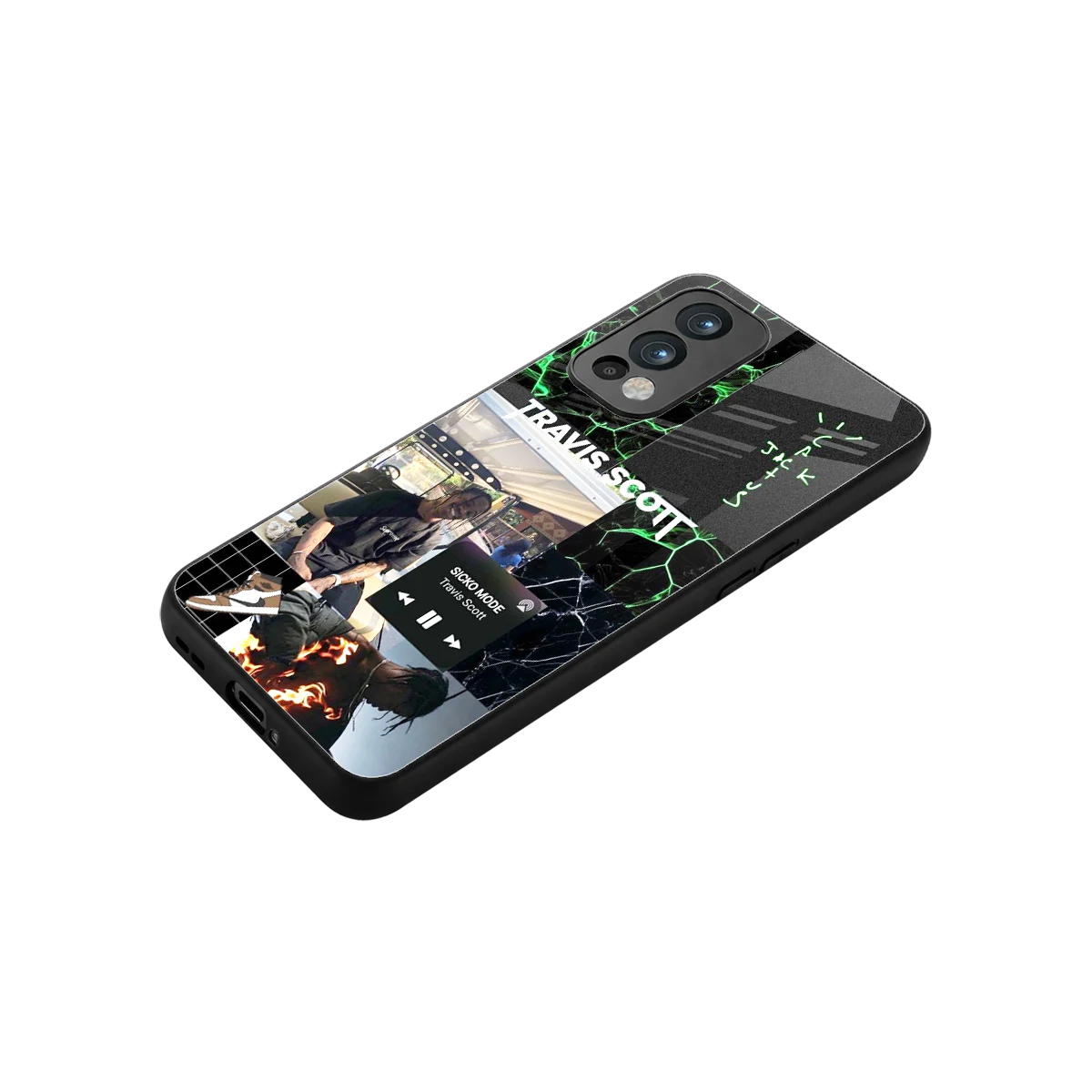 Travis Scott stylish phone case for oneplus nord 2 | glossy glass and slim fit