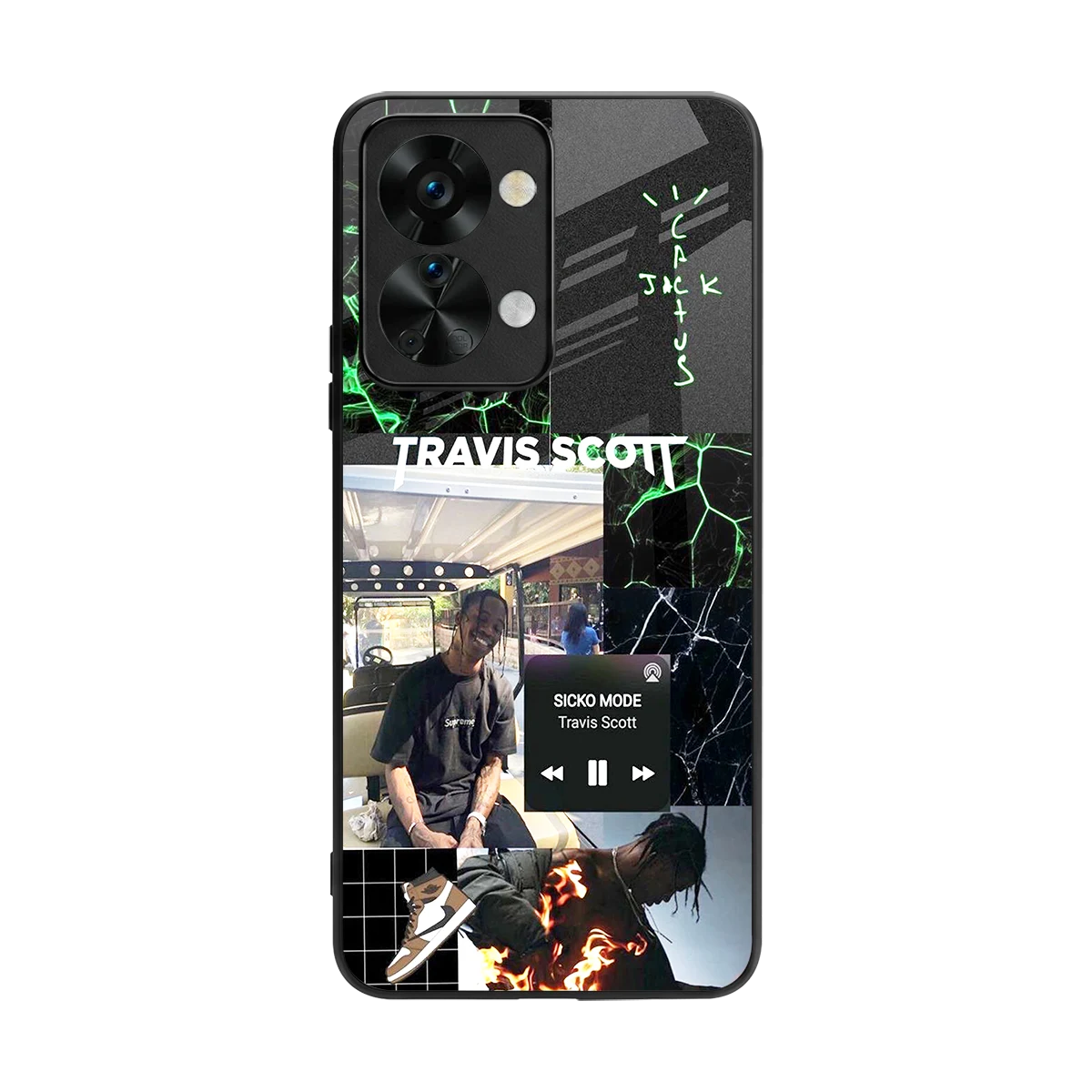 Travis Scott back phone cover | glass case for oneplus nord 2t